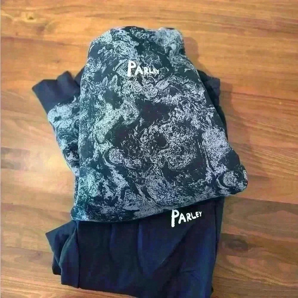 NWT adidas X Parley Pullover Hoodie and Sweatpants Unisex - Medium   Navy Blue - Picture 10 of 10